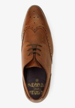 Next Wide Fit Brogue Shoes - Stringate Eleganti - Tan Brown -Pier One Italia 2025 0007e2235d454ddc854b8dad2283ec71