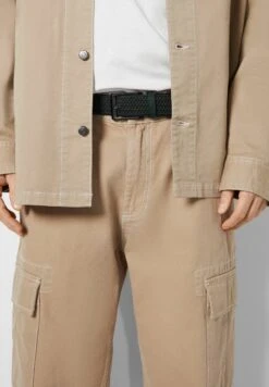 BERSHKA BraidedCinturaBlack Uomo Cinture BEJ52D00X-Q11