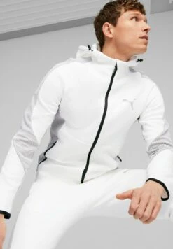 Puma Evostripe Full Hoodie - Felpa Con Zip - Bianco