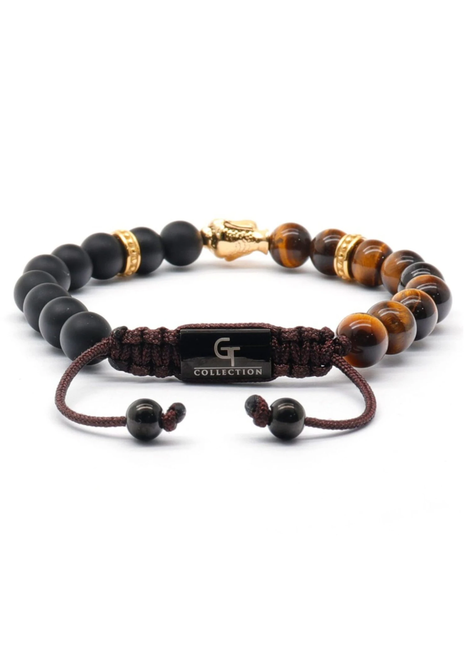 Tiger Eye, Onyx BuddhaBraccialeSchwarz Uomo Gioielli GT554L002-Q11 6 Tiger Eye, Onyx BuddhaBraccialeSchwarz Uomo Gioielli GT554L002-Q11 - immagine 4