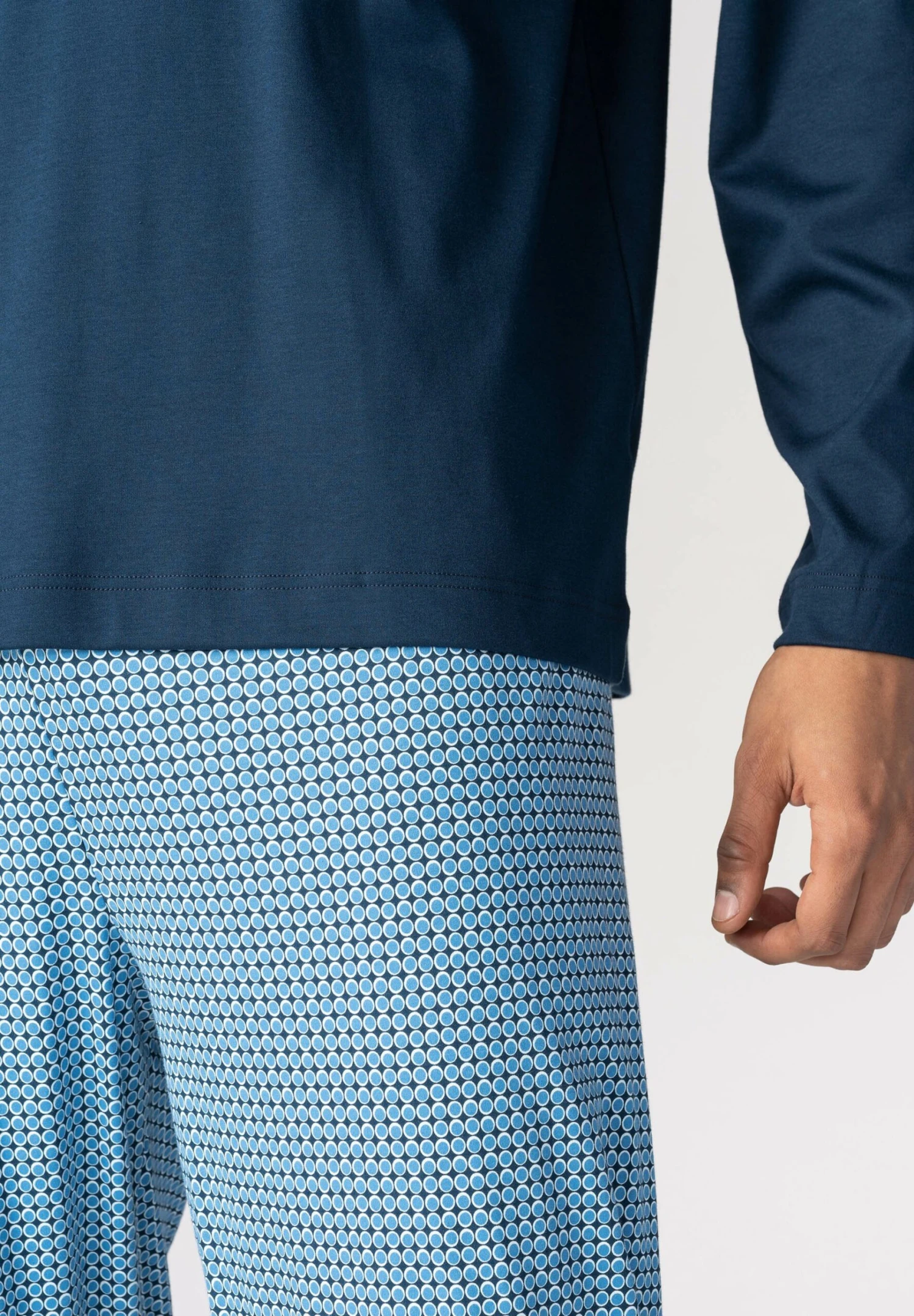 MEY Langer Schlafanzug - Pigiama - Yacht Blue 5 MEY Langer Schlafanzug - Pigiama - Yacht Blue - immagine 3