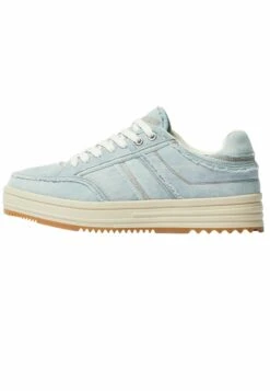 BERSHKA Sneakers Basse - Metallic Blue