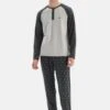 Crew Neck Long SleevePigiamaGrey Uomo Per La Notte D6D82M031-C11