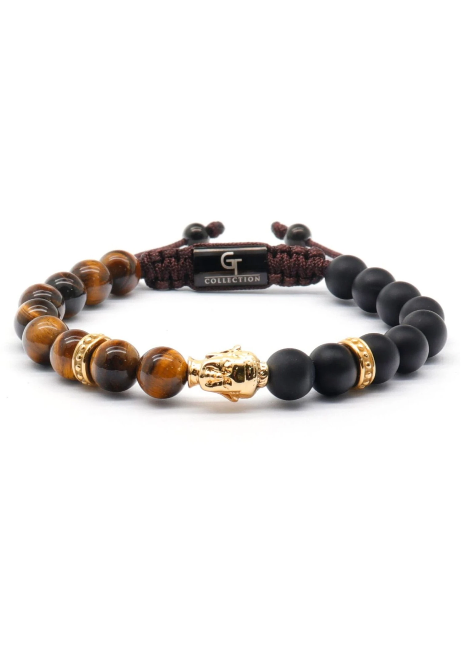 Tiger Eye, Onyx BuddhaBraccialeSchwarz Uomo Gioielli GT554L002-Q11 5 Tiger Eye, Onyx BuddhaBraccialeSchwarz Uomo Gioielli GT554L002-Q11 - immagine 3