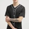 URBAN CLASSICS Baseball- Camicia - Black/White -Pier One Italia 2025 41fe63ae49f4434484860b9d4182e51f