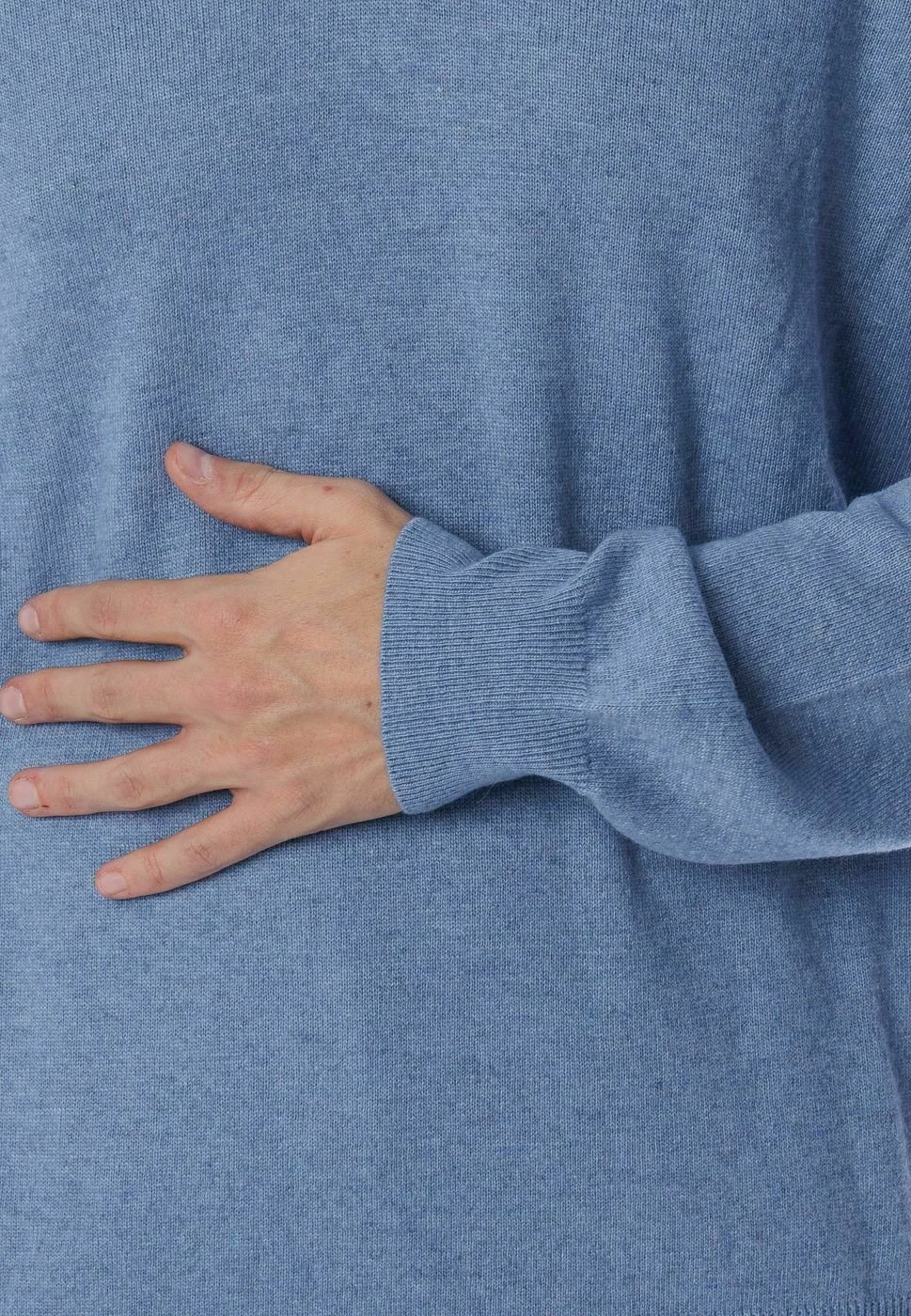 Scollo A V - Maglione - Denim 6 Scollo A V - Maglione - Denim - immagine 4