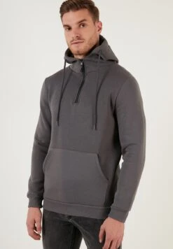 Regular Fit - Felpa Con Cappuccio - Dark Grey -Pier One Italia 2025 45b27d5dedf54da980bb4952f28ed792