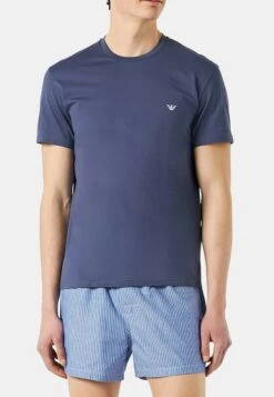 Emporio Armani Mit Boxershorts PigiamaBlau Uomo Per La Notte EA882M02E-K11