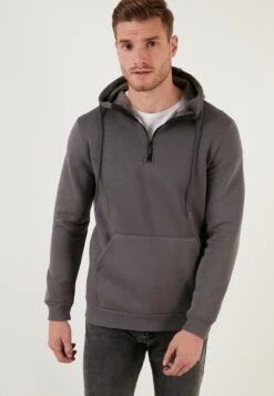 Regular Fit - Felpa Con Cappuccio - Dark Grey -Pier One Italia 2025 5427dae9f1154595a34442d6e6a24754