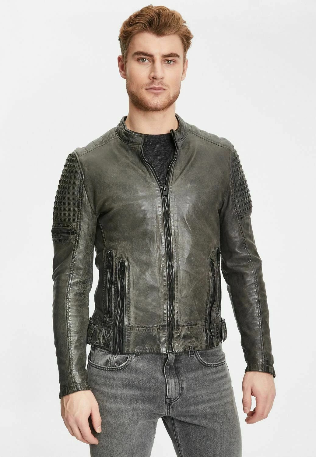 GIPSY Mahon- Giacca Di Pelle - Anthracite 3 GIPSY Mahon- Giacca Di Pelle - Anthracite