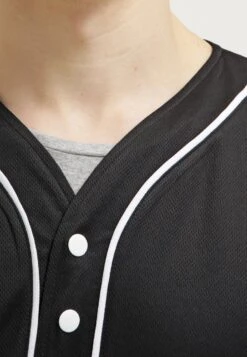 URBAN CLASSICS Baseball- Camicia - Black/White -Pier One Italia 2025 6395bace28f04026894eea10dd8b6fc0