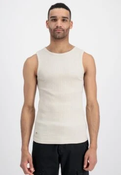 Alpha Industries Tank X-FitTopVintage White Uomo T-shirt E Polo AL522O070-A11