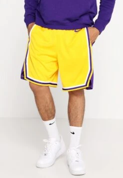 Nike Performance La Lakers Nba Swingman ShortPantaloncini SportiviAmarillo/Field Purple/White Uomo Bermuda N1242E0TZ-E11