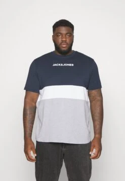 Jack & Jones Jjereid Blocking Tee Ss Noos PlsT-Shirt Con StampaNavy Blazer Uomo T-shirt E Polo JA222O57H-K11