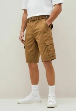 Next Belted Cargo Shorts - Shorts - Tan Brown