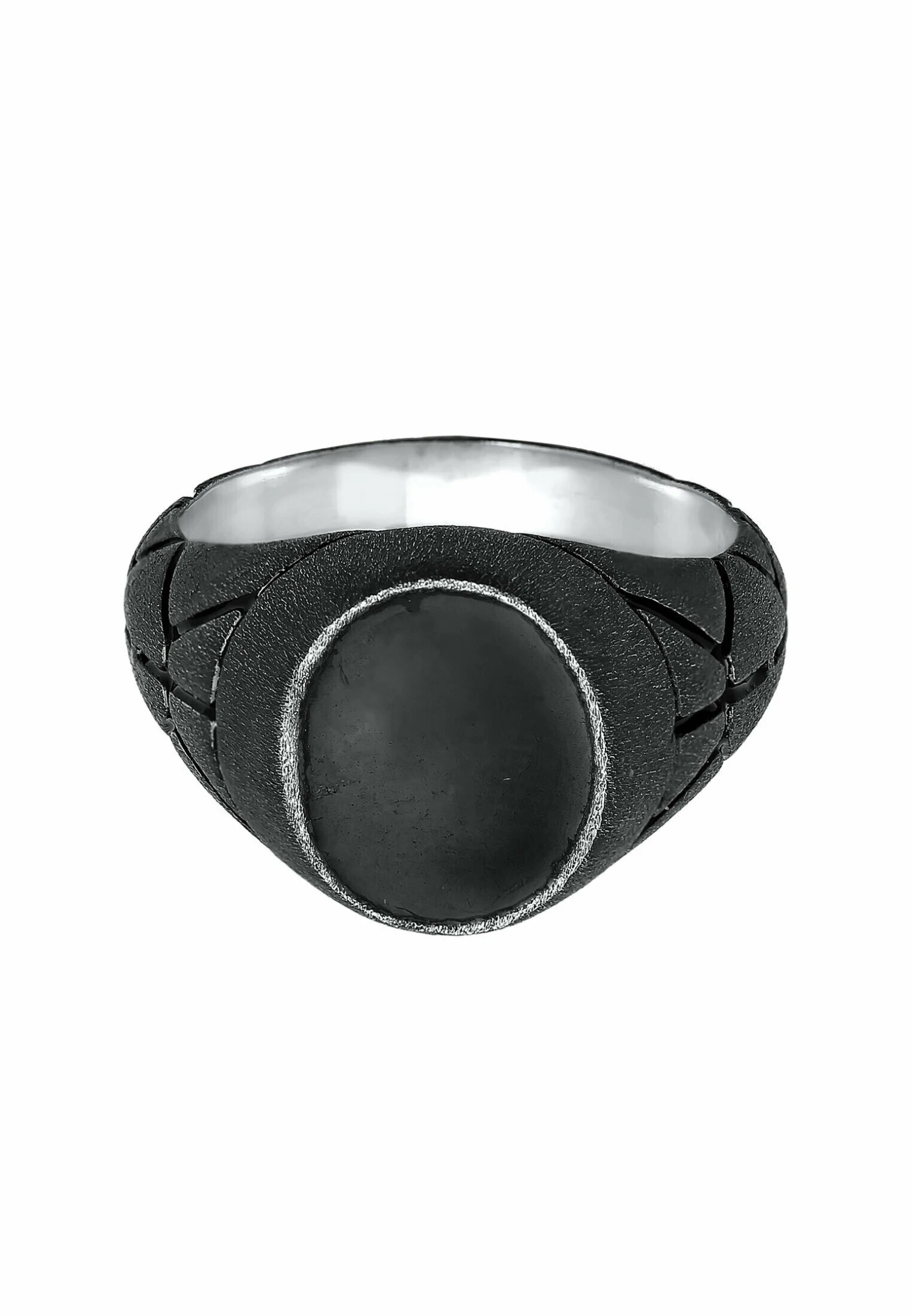 KUZZOI Emaille Oval - Anello - Schwarz 4 KUZZOI Emaille Oval - Anello - Schwarz - immagine 2