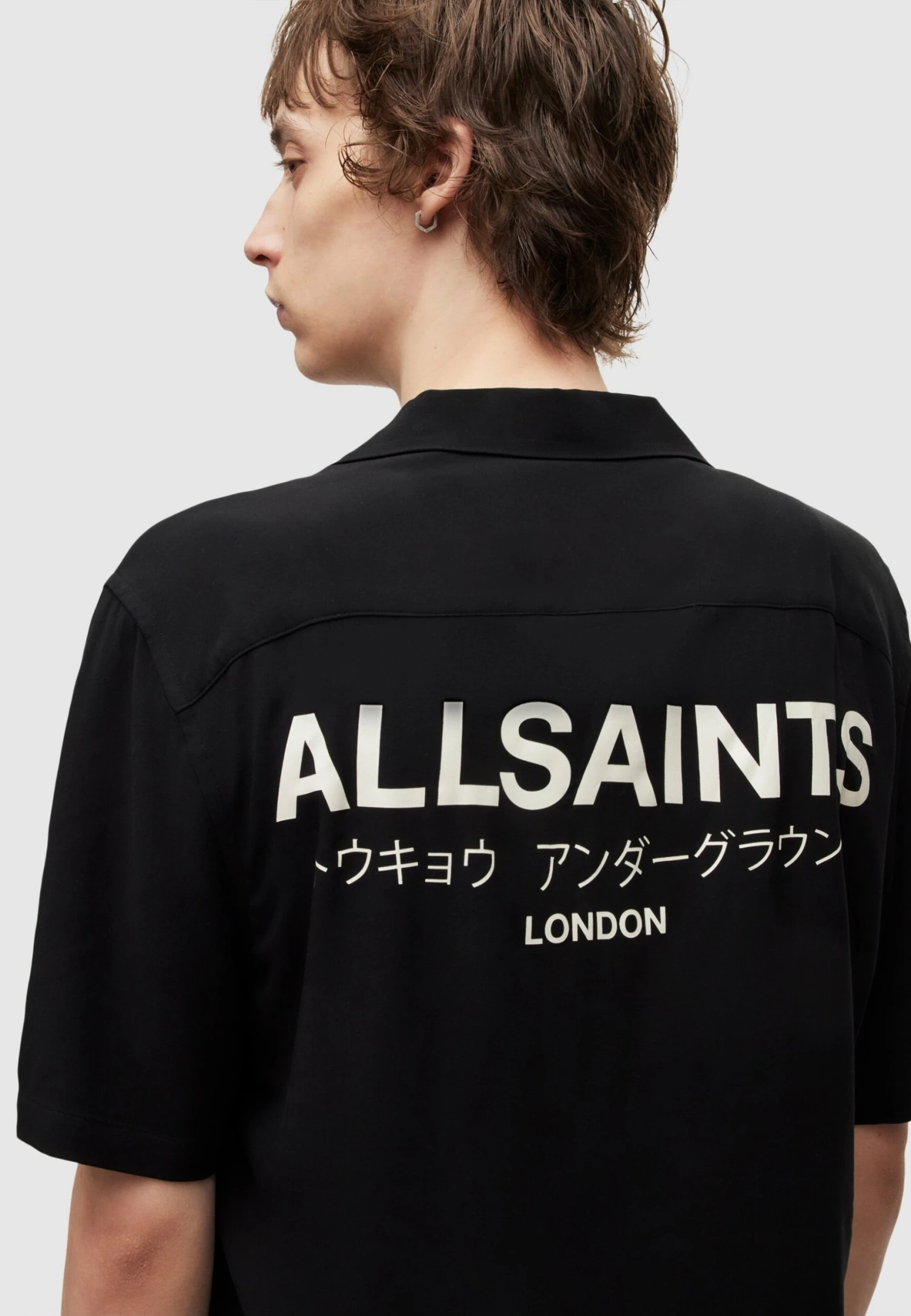 AllSaints Underground Ss - Camicia - Black 5 AllSaints Underground Ss - Camicia - Black - immagine 3