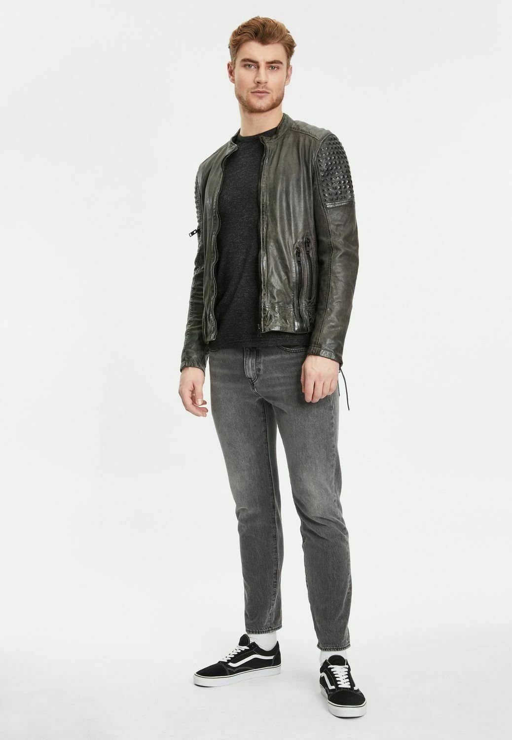 GIPSY Mahon- Giacca Di Pelle - Anthracite 4 GIPSY Mahon- Giacca Di Pelle - Anthracite - immagine 2