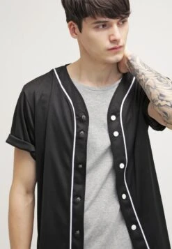 URBAN CLASSICS Baseball- Camicia - Black/White -Pier One Italia 2025 b7c73f3ddc31481db65703bda288a441