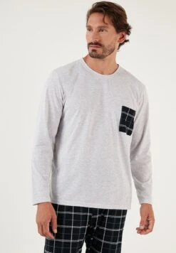 Regular Fit SetPigiamaGrey Melange Uomo Per La Notte BUS82M001-M11 -Pier One Italia 2025 cec7d728c5f94ad6a3361e78b9a59d8f