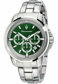 Maserati Successo Kollektion MineralglaCronografoGrünSilber Uomo Orologi MR052M07K-M11