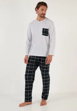 Regular Fit SetPigiamaGrey Melange Uomo Per La Notte BUS82M001-M11