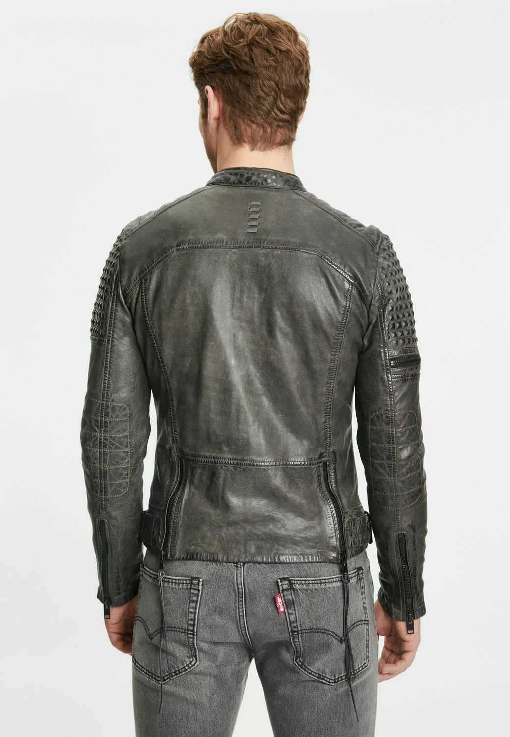 GIPSY Mahon- Giacca Di Pelle - Anthracite 5 GIPSY Mahon- Giacca Di Pelle - Anthracite - immagine 3