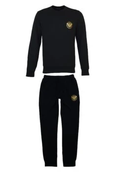 Emporio Armani Set Langarm PigiamaSchwarz Uomo Per La Notte EA882M022-Q11