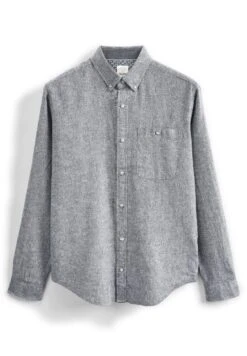 Next Linen Blend Roll Sleeve Shirt - Camicia - Dark Blue