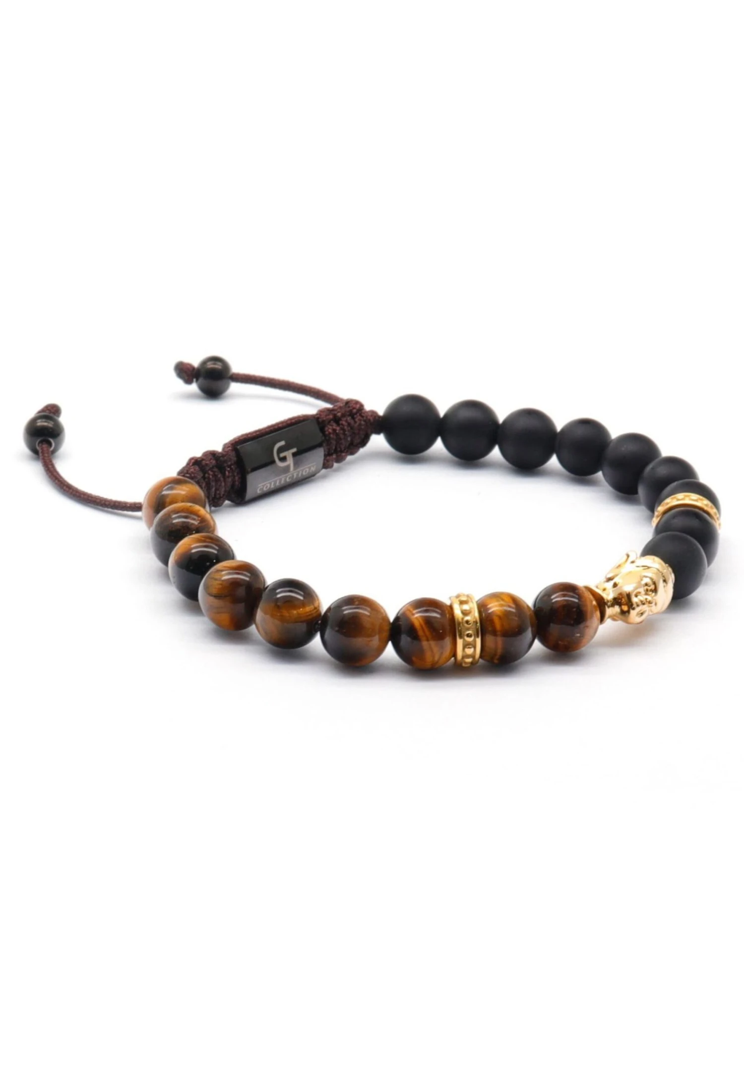 Tiger Eye, Onyx BuddhaBraccialeSchwarz Uomo Gioielli GT554L002-Q11 7 Tiger Eye, Onyx BuddhaBraccialeSchwarz Uomo Gioielli GT554L002-Q11 - immagine 5