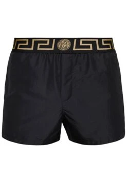 Versace Shorts Da MareNero Uomo Moda Mare 1VE82H00Q-Q11