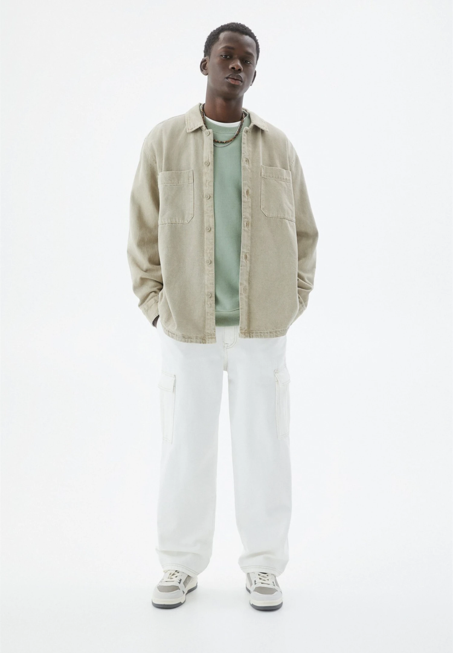 PULL & BEAR Long Sleeve- Camicia - Ochre 4 PULL & BEAR Long Sleeve- Camicia - Ochre - immagine 2